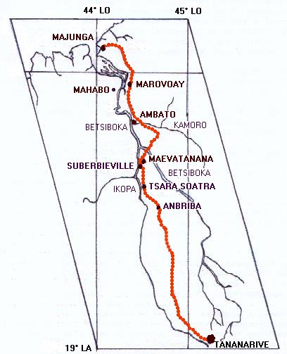 Route du corps Expéditionnaire de Majunga à Tananarive